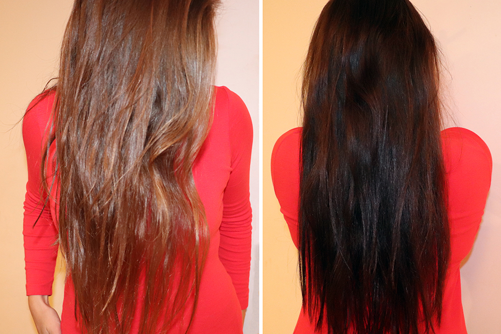 Before and After Schwarzkopf Color Ultime