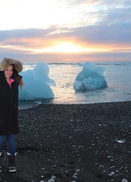 Kelly at the Jökulsárlón Lake