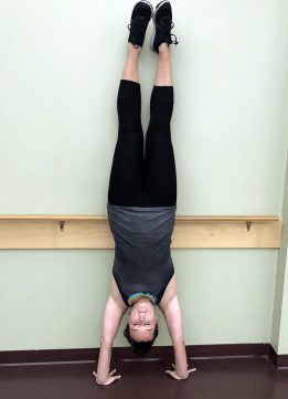 Sparkles and Shoes Handstand