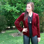 Winter Style in 1.STATE Velvet Tuxedo Blazer 03