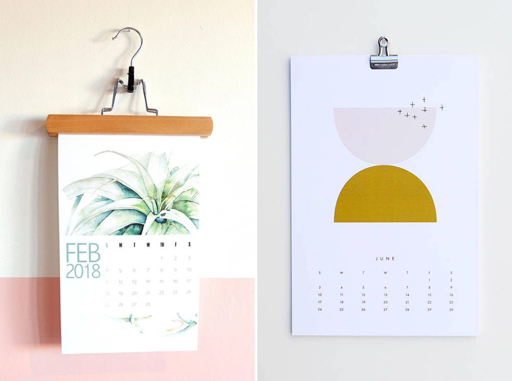 2018 Calendars - Botanical and Geometric 2018 Wall Calendars