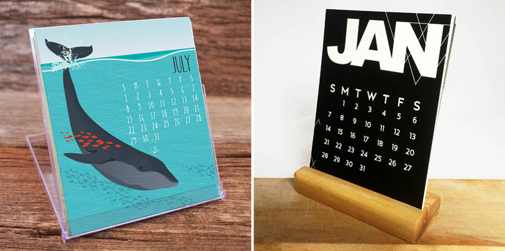 2018 Calendars - Wildlife and Minimal 2018 Desk Calendars