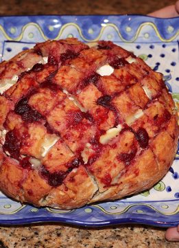 Finished Cranberry Brie Pull-Apart Bread