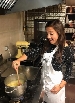 Kelly Cooking at Le Foodist Paris Cooking Class