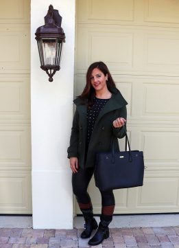 Winter Look with a Hunter Green Coat