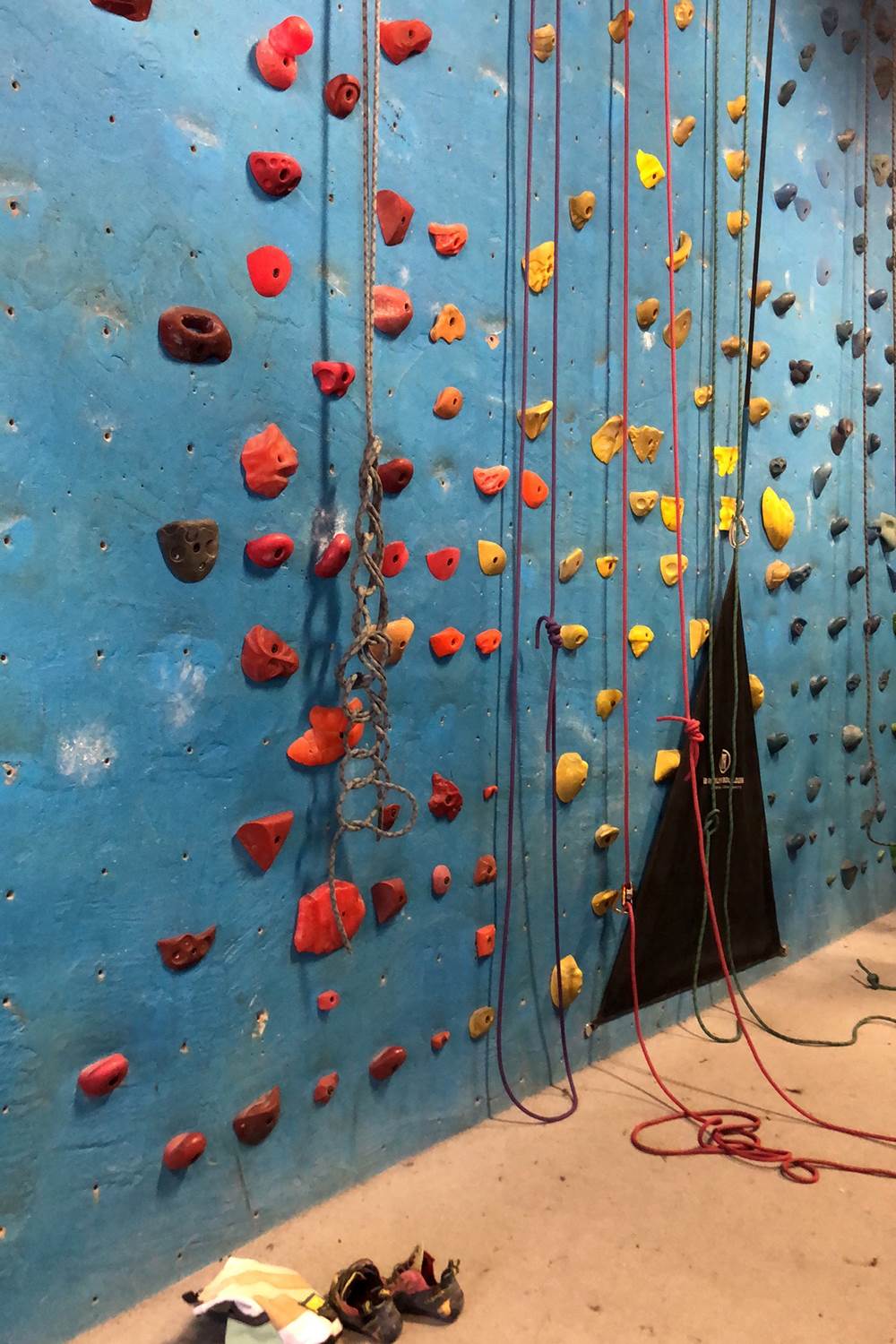 Colorful Wall at Brooklyn Boulders Gowanus
