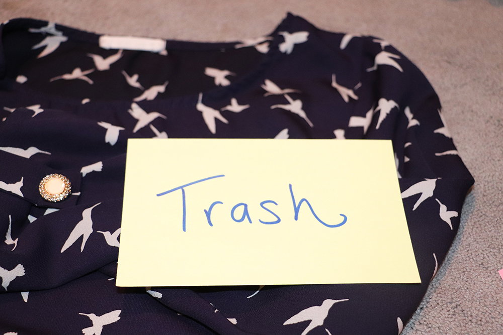 Sparkles and Shoes Spring Cleaning - Trash Card