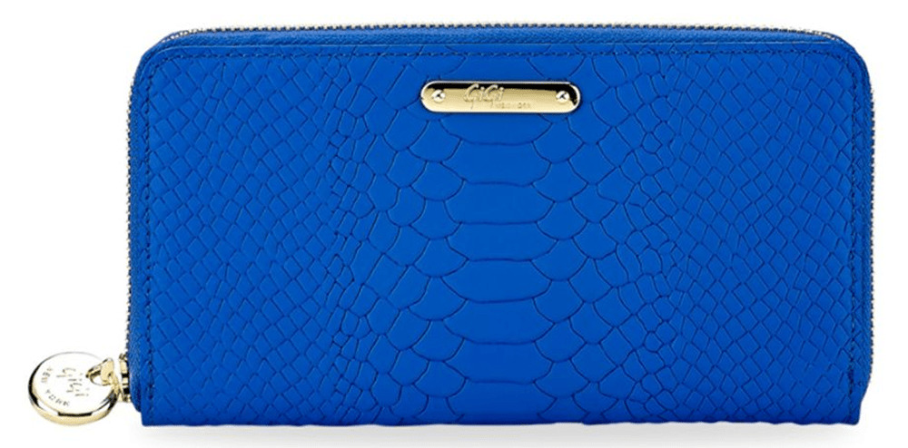 Zip Around Wallet - GiGi New York Zip Around Wallet in Cobalt