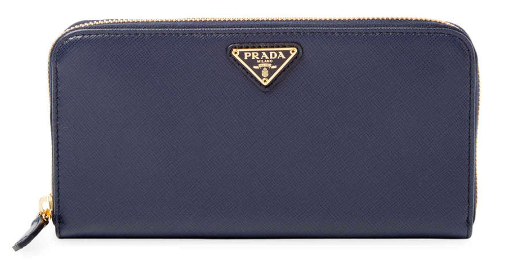 Zip Around Wallet - Prada Zip-Around Saffiano Leather Wallet