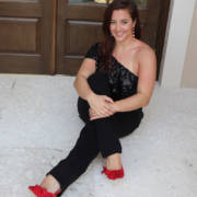 Black and Red Date Night Sequin Look