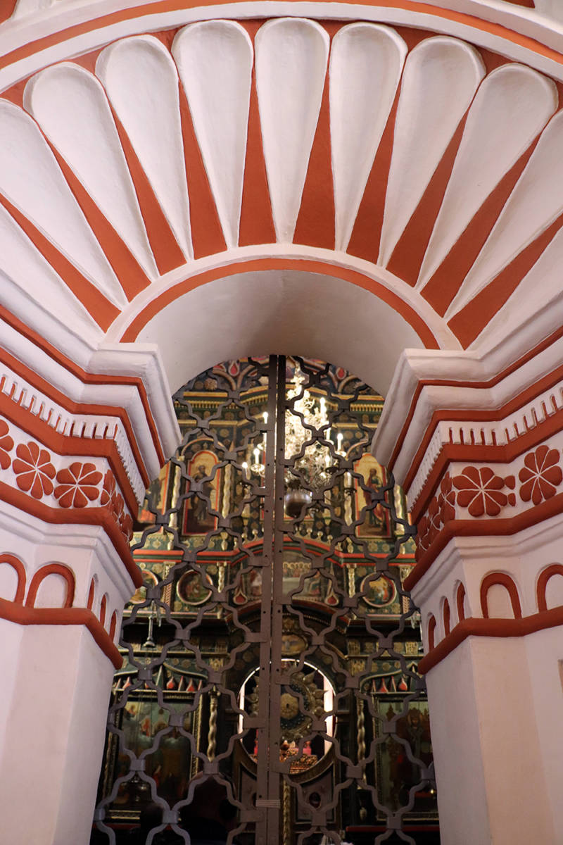 Inside St Basils Cathedral in Red Square in Moscow