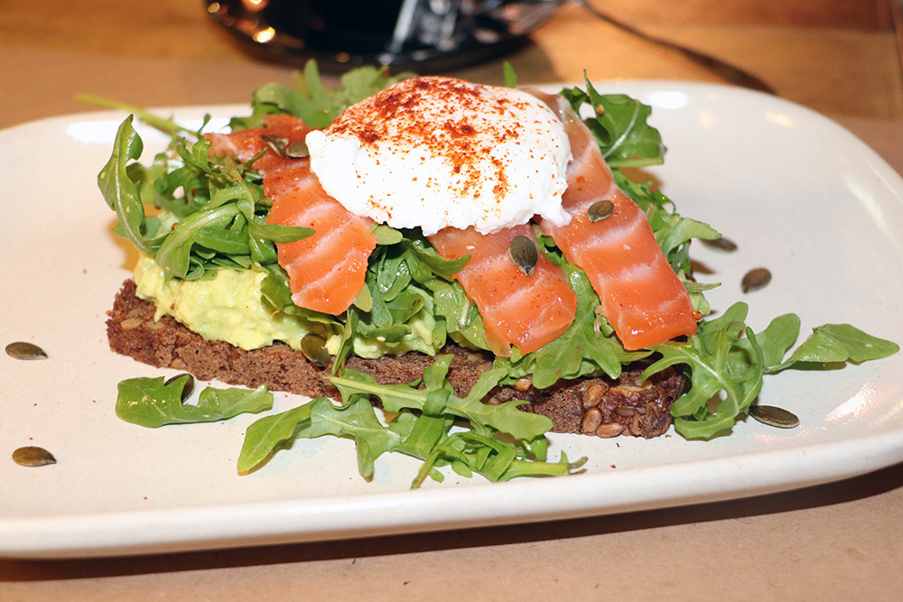 Avocado toast and coffee at Fabrica Coffee Roasters Lisbon