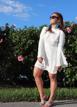BB Dakota Charrelle Dress Bell Sleeves in Florida