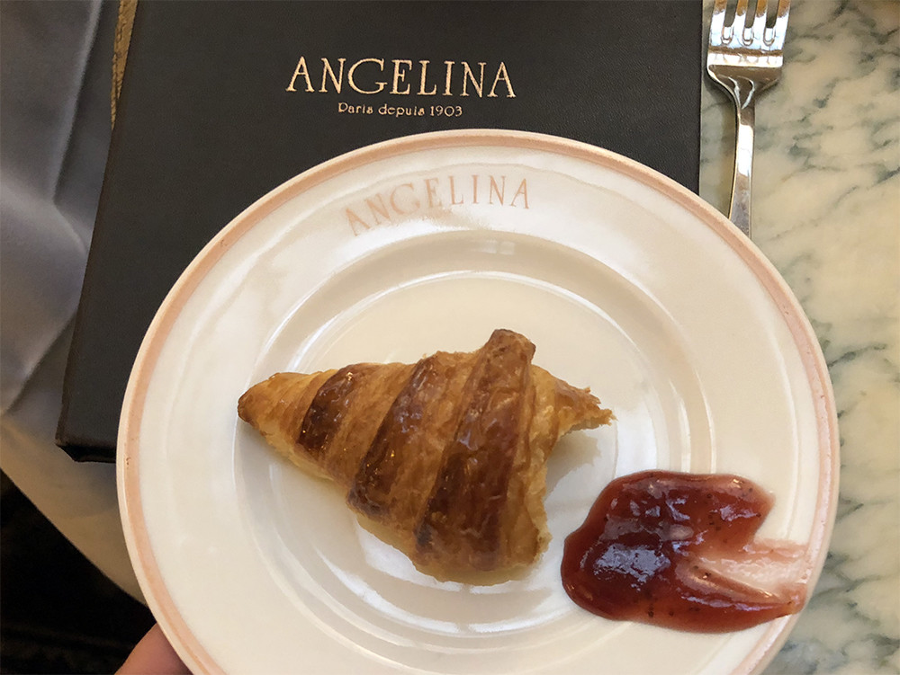 Croissant in the Parisian Breakfast at Angelina