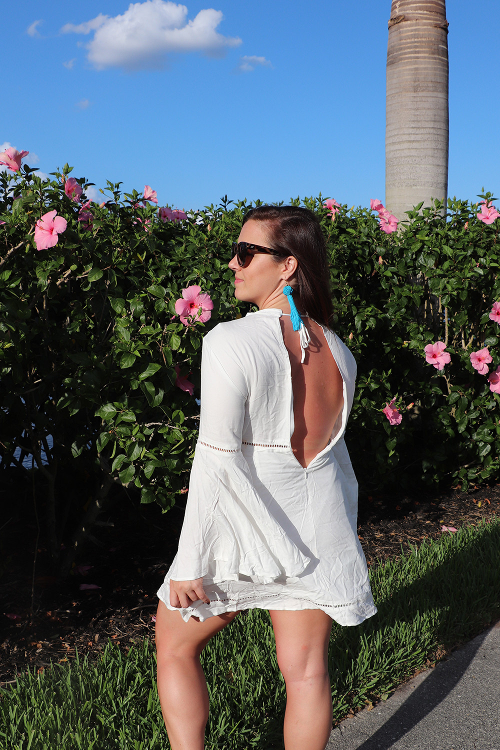 Keyhole back of BB Dakota Charrelle Dress