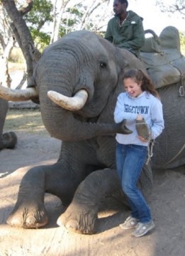 African Safari 2008 - Kelly and Elephant