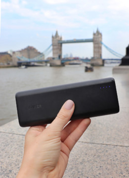 Anker PowerCore 20100 Ultra High Capacity Portable Power Bank Charger at the Tower Bridge