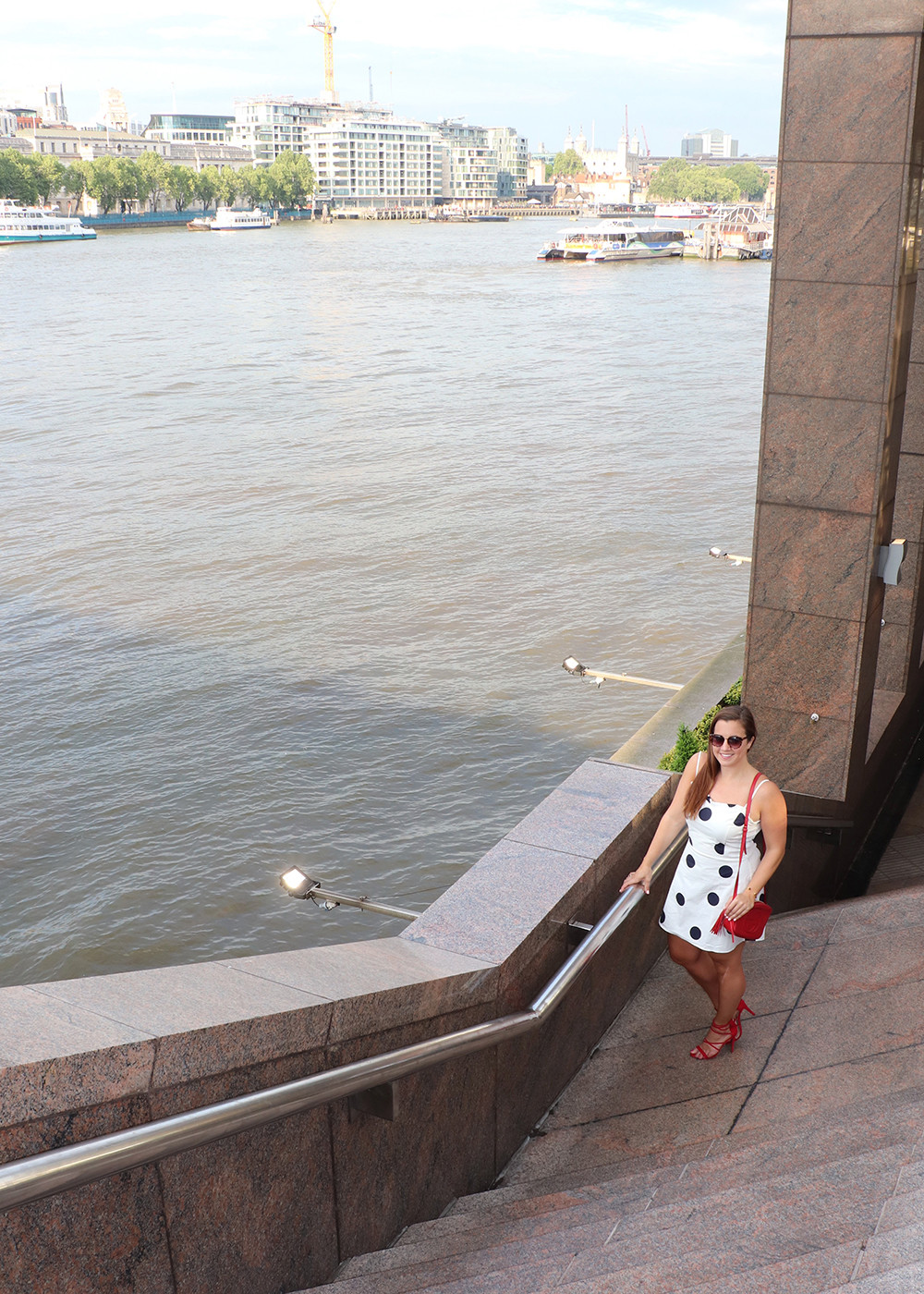 Black and White Polka Dots on the River Thames