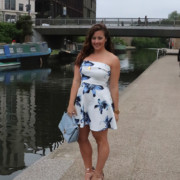 Carmellita Floral Off The Shoulder Skater Dress at the London Canals
