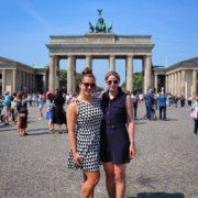 Kelly and Samantha at the Brandenburg Gate