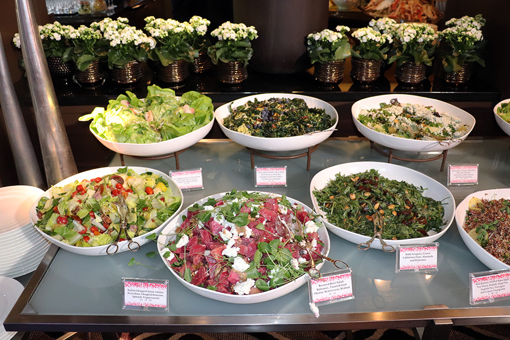 Salads at the Four Seasons Beverly Hills Brunch