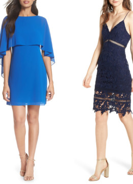 Wedding Guest Dresses - VINCE CAMUTO Cape Overlay Dress and ASTR Lace Bodycon Dress