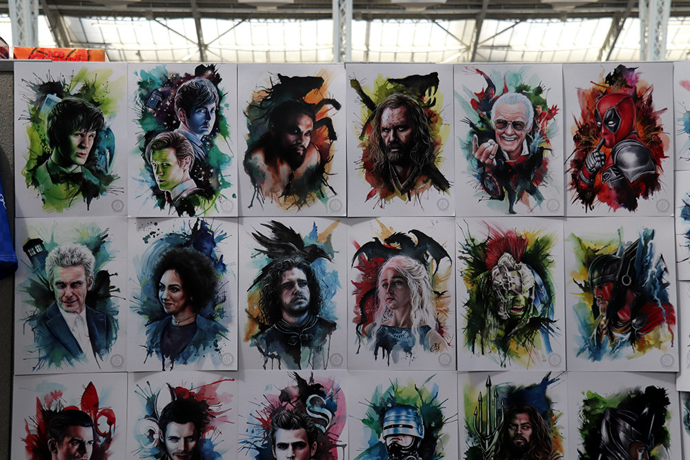 Illustrations at London ComicCon