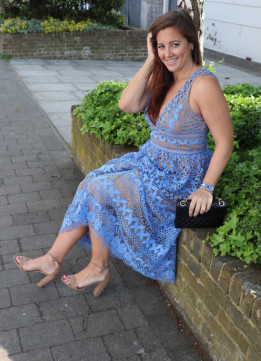 Wedding Attire Lace Midi Dress