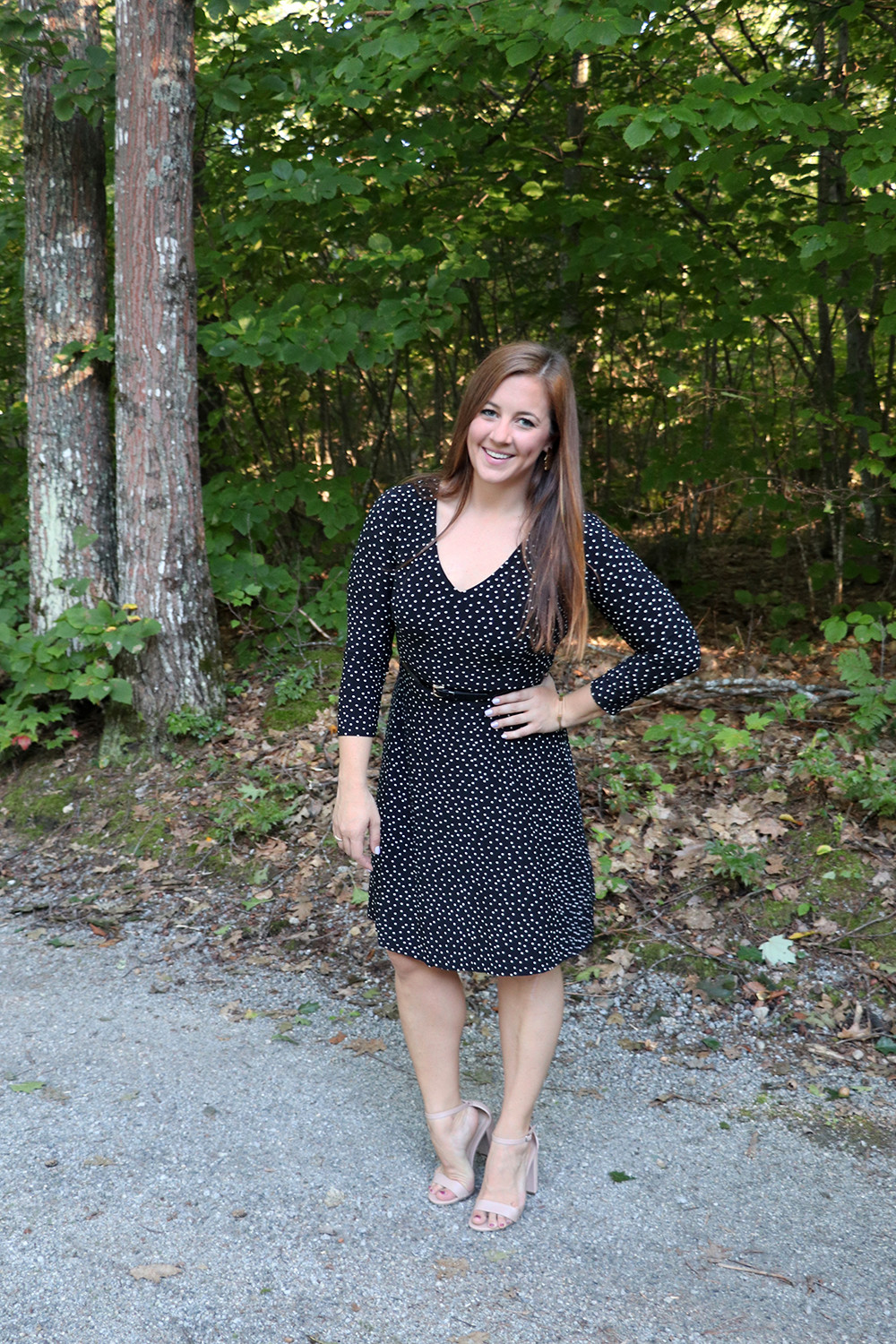 Fashion Blogger Fall Polka Dots in Tommy Hilfiger