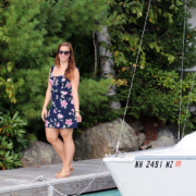 Lake Sunapee Harbor in cupcakes and cashmere  Loraine Wild Roses Dress