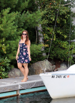 Lake Sunapee Harbor in cupcakes and cashmere  Loraine Wild Roses Dress