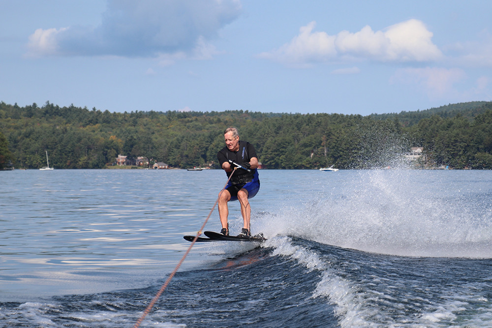 Last of Summer - Dad Waterskiing on Lake Sunapee