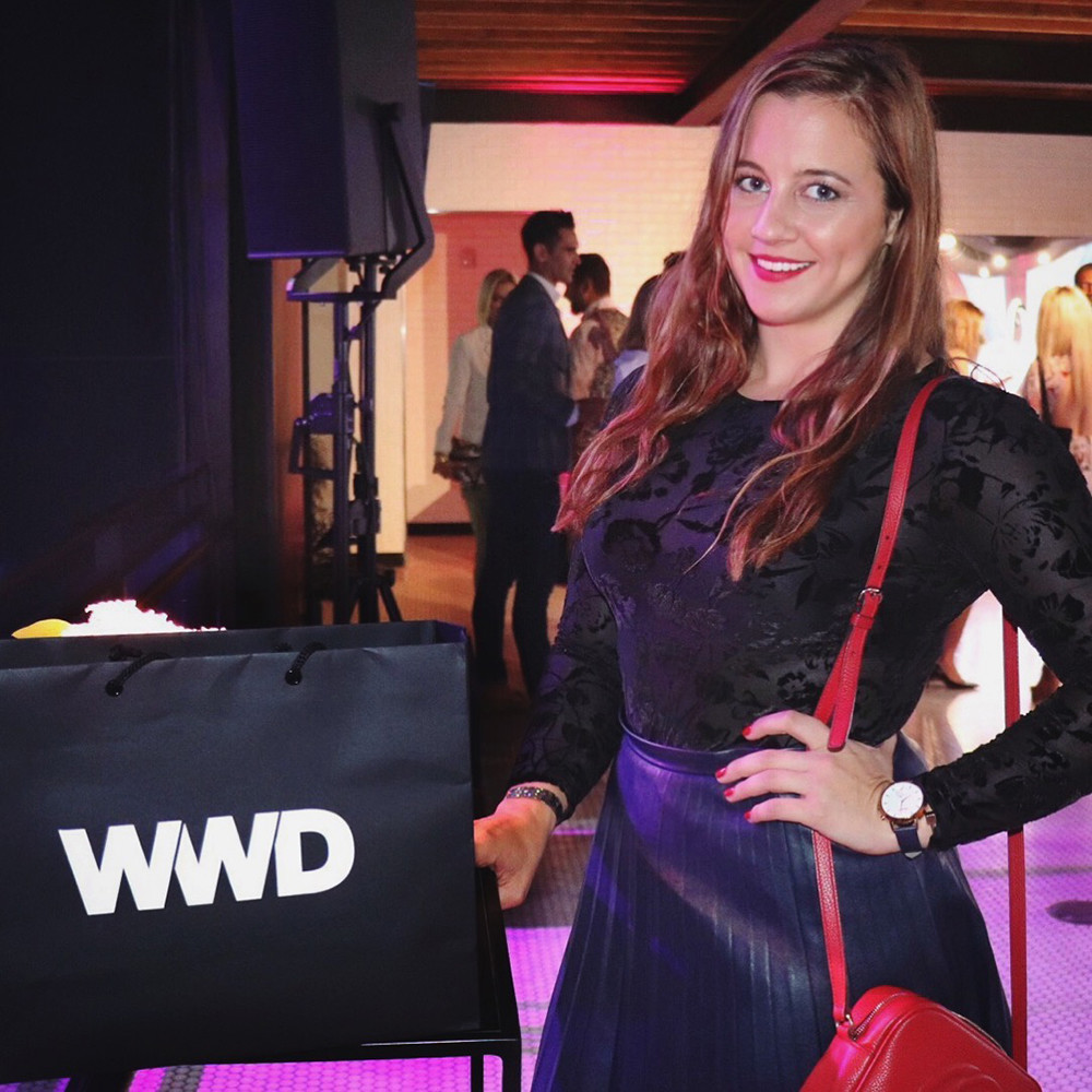Posing at the WWD NYFW Style Dimension VIP Party