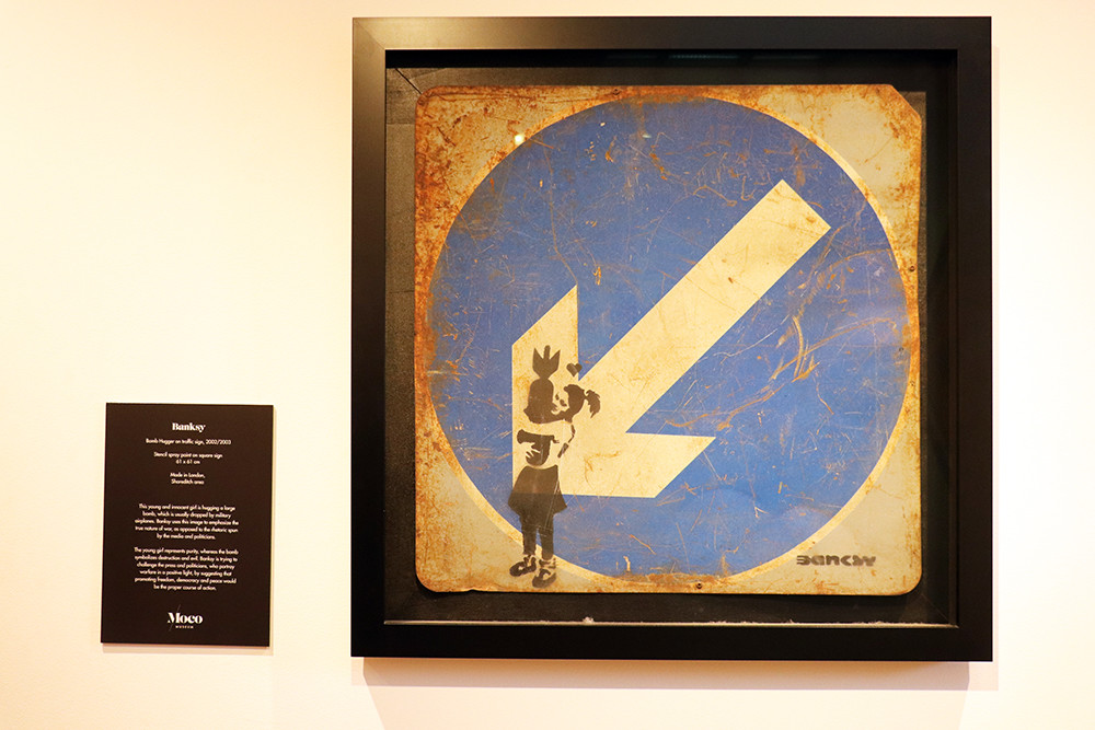 Banksy Amsterdam Exhibit - Bomb Hugger