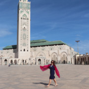 Kelly Outside the Hassan II Mosque in Casablanca
