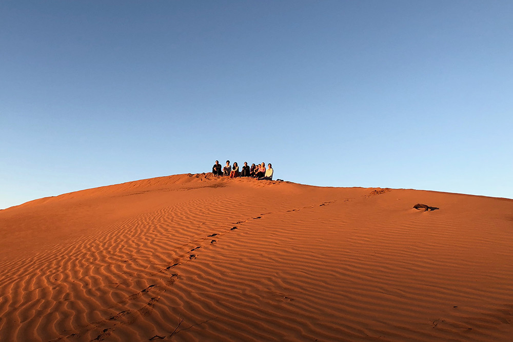 Camping in the Sahara - Group on the Dunes