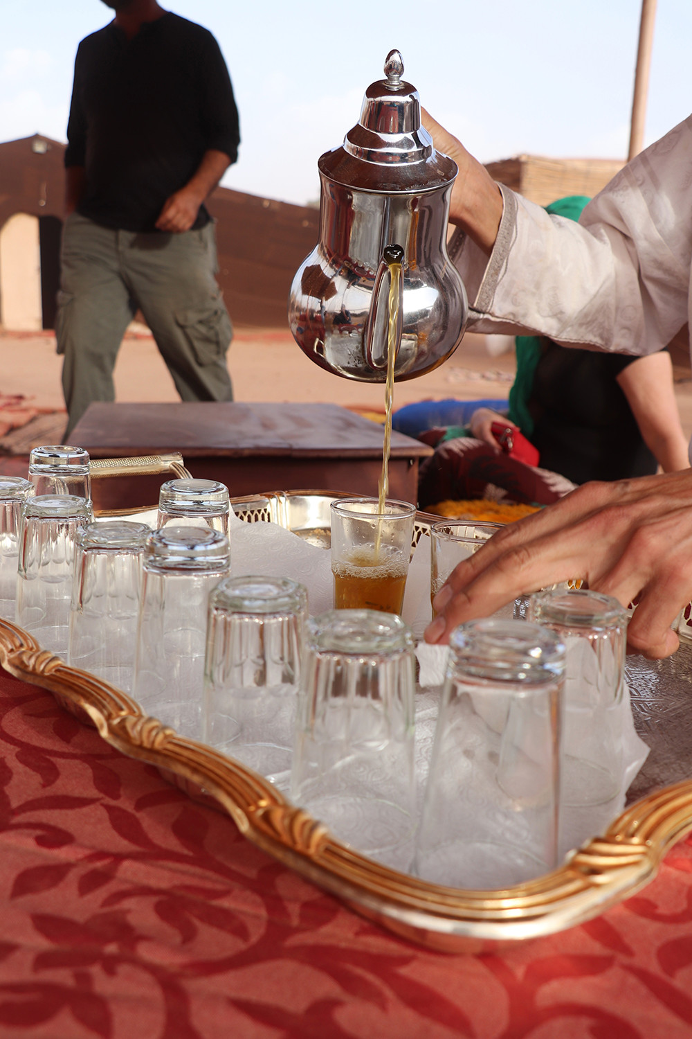 Camping in the Sahara - Morroccan Tea at Bedouin Campsite