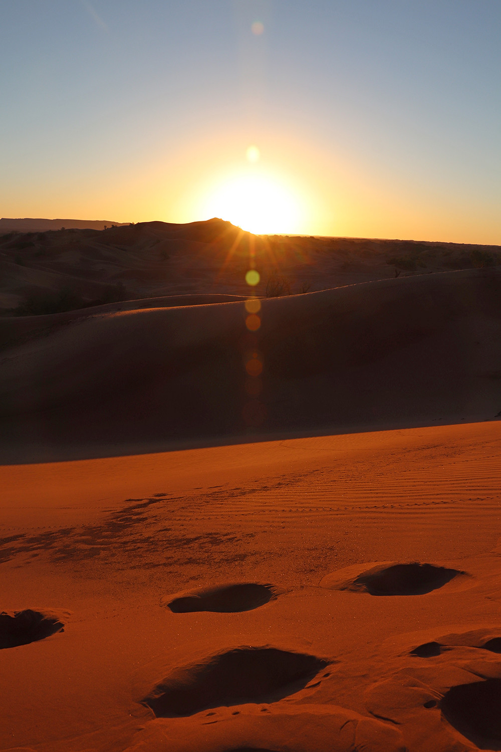 Camping in the Sahara - Sunrise Over the Dunes