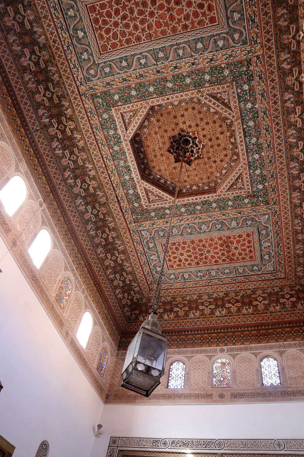 Ceiling of Bahia Palace in Marrakesh