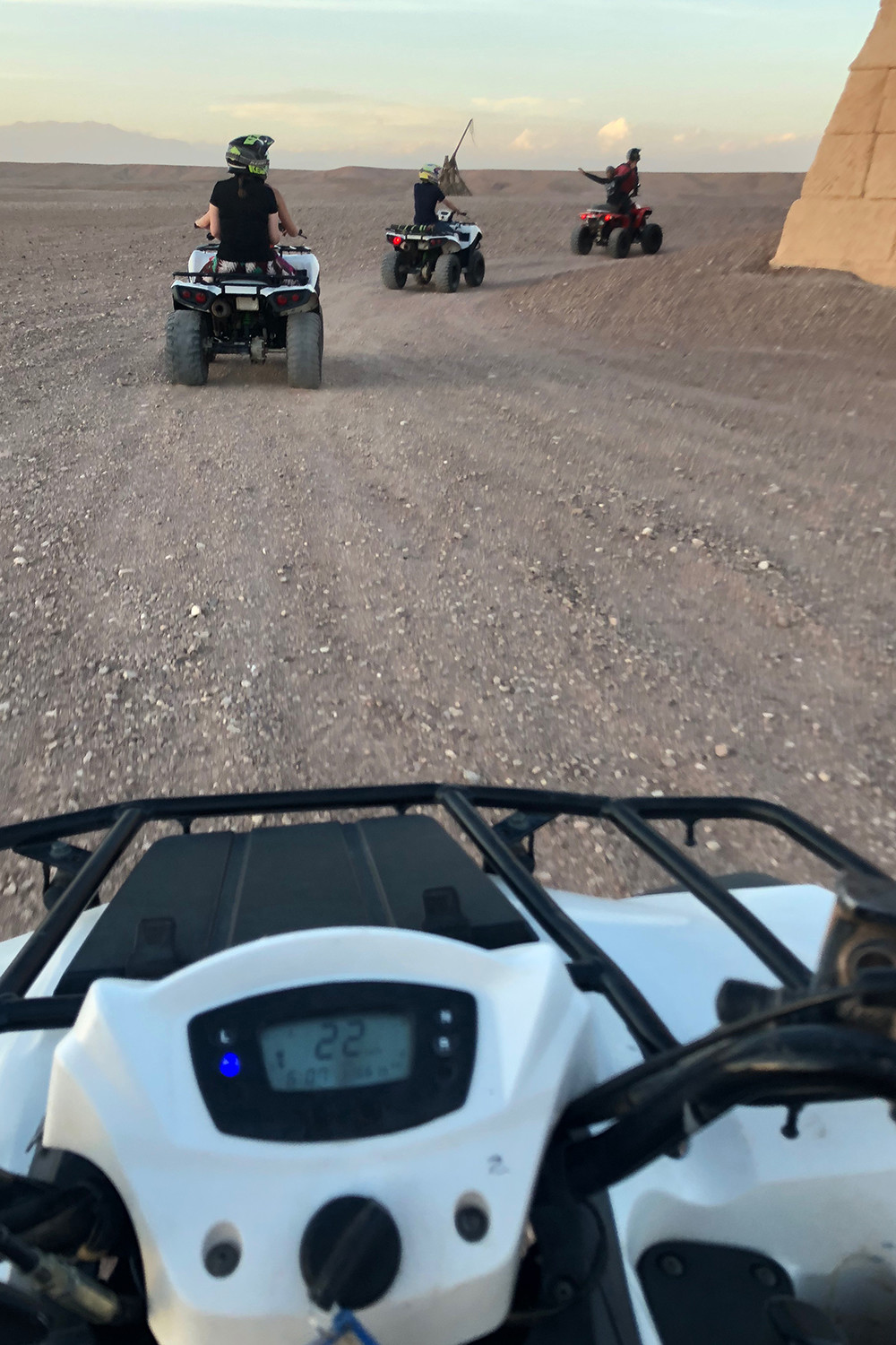 Driving my ATV in the Morocco Dessert