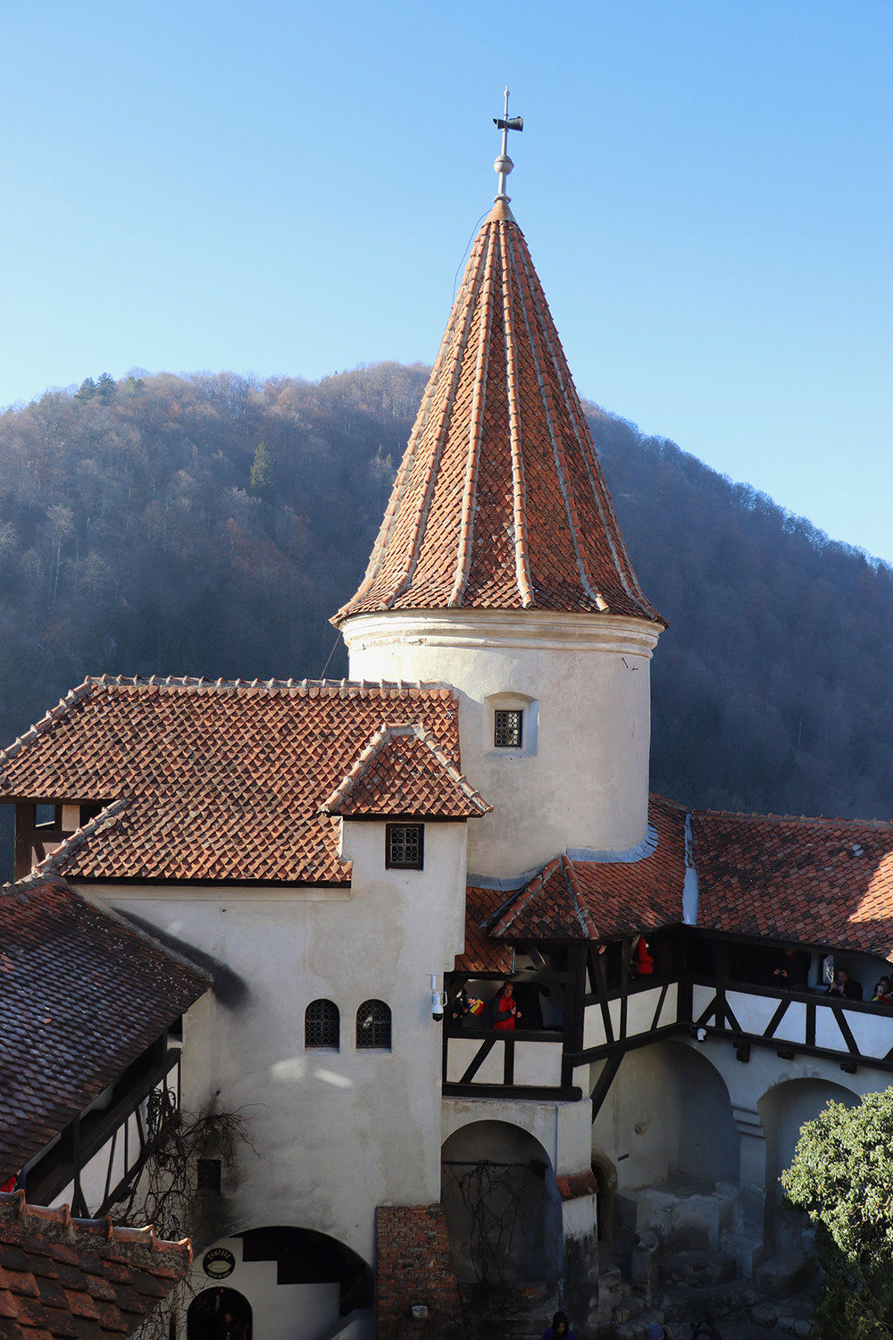 Inside Bran Castle, the Courtyard