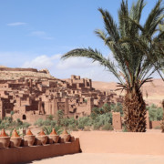 Kasbah of Ait Ben Haddou with Palms