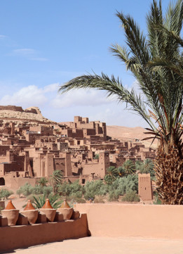 Kasbah of Ait Ben Haddou with Palms