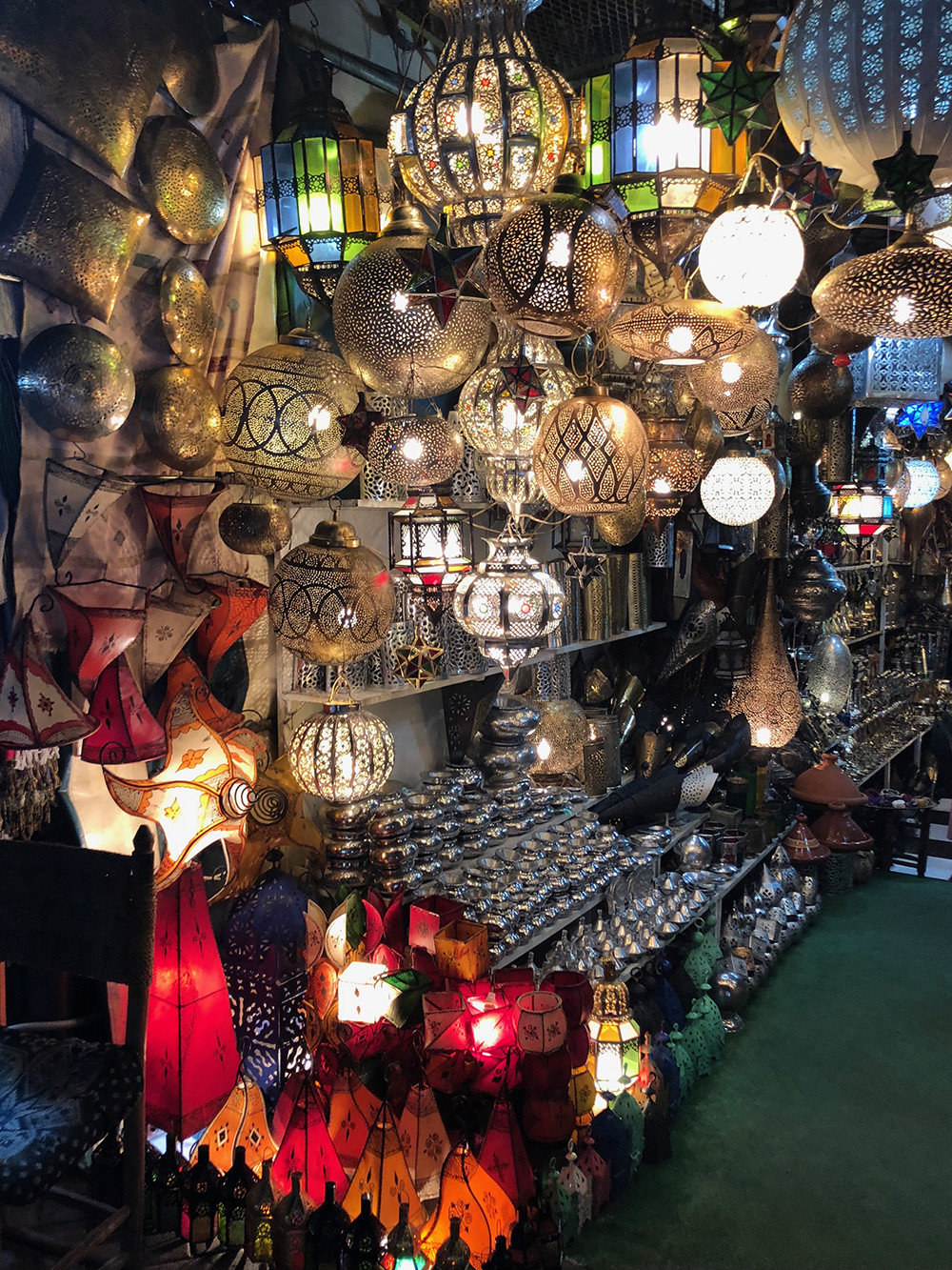 Lamps in the Marrakesh Medina