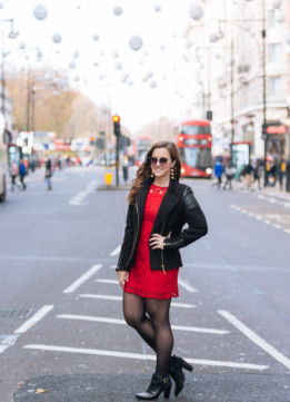 Red Dress on Oxford Street