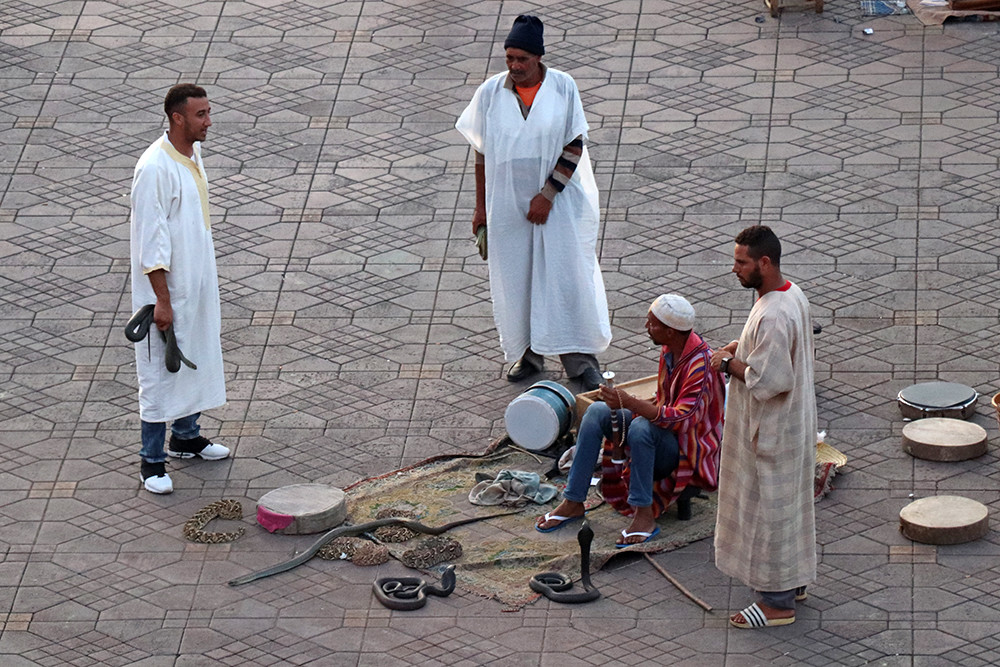 Snakecharmers in the Marrakesh Medina