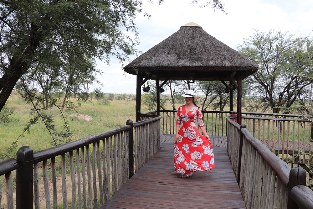 Floral Maxi Dress at the Four Seasons Tanzania