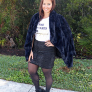Fur and champagne graphic tee