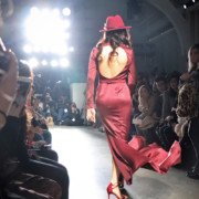 New York Fashion Week Snapshot - Red Dress on the Runway
