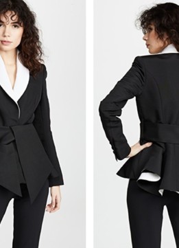 Peplum is Back - Brandon Maxwell Tuxedo Peplum Jacket
